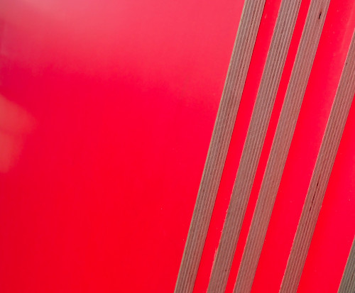 beschichtete Birkensperrholzplatte EcoTransparent rot 